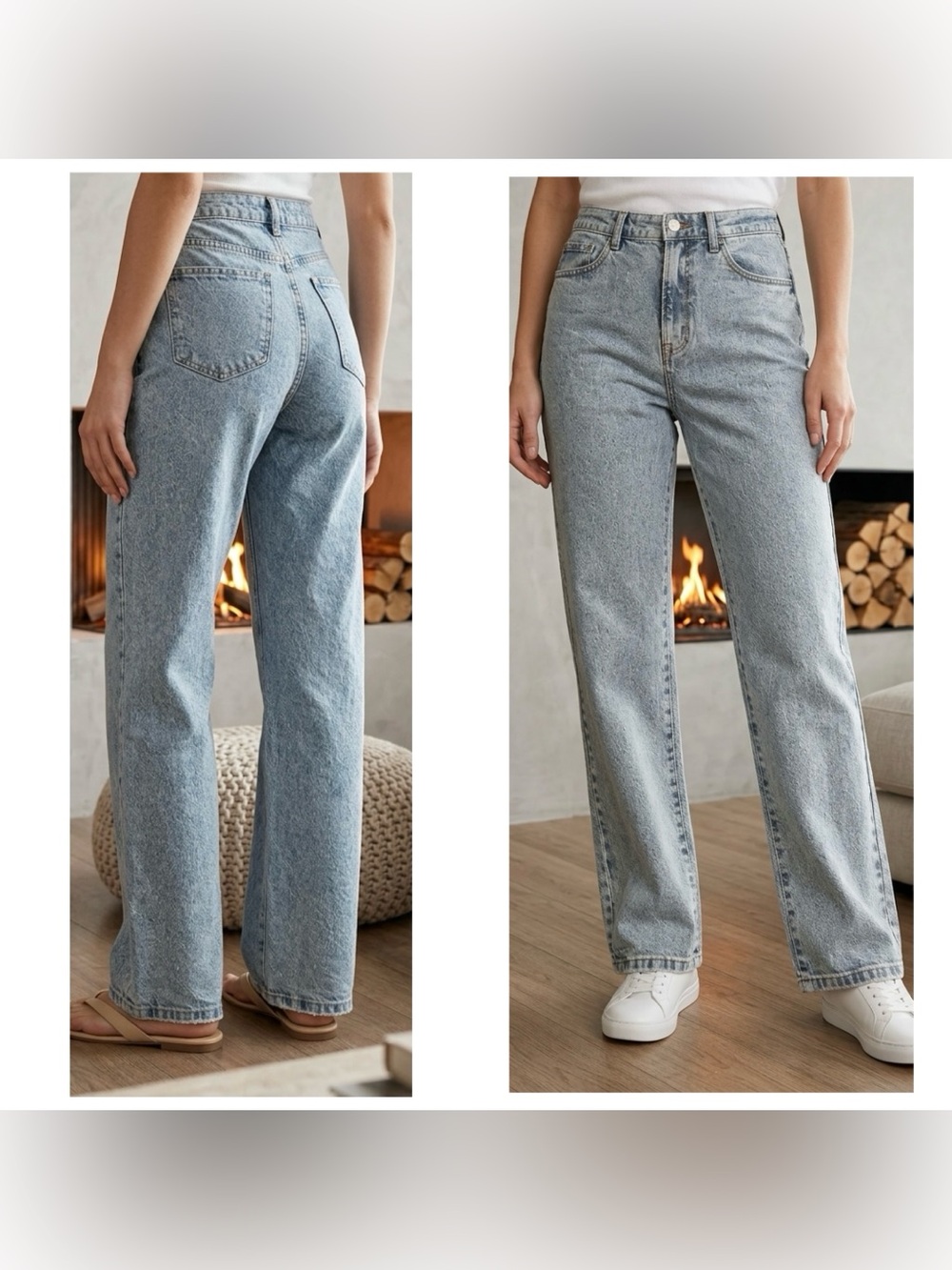 Kensie Women’s Sz 12 The Mila Ultra high Rise Straight Leg light blue wash.